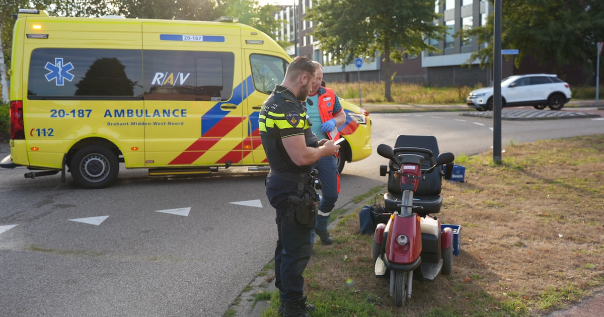 Bestuurder scootmobiel raakt gewond bij botsing met auto in Waalwijk