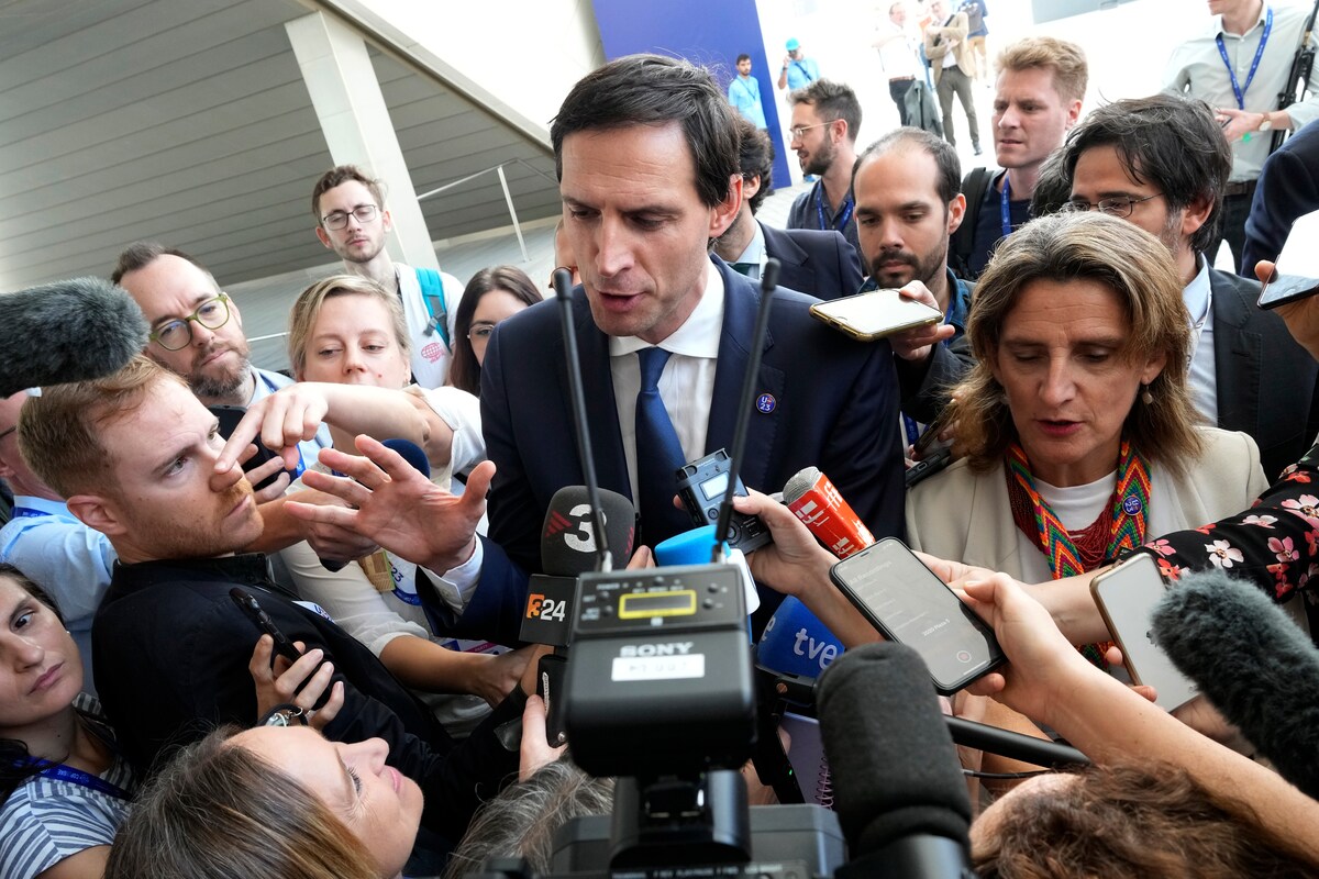 Wopke Hoekstra op de VN-Klimaattop in Dubai.
