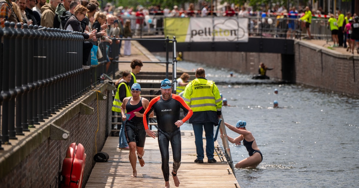 Triatlon Zevenbergen in schoon havenwater ‘zwemt, fietst en loopt’ van een leien dakje