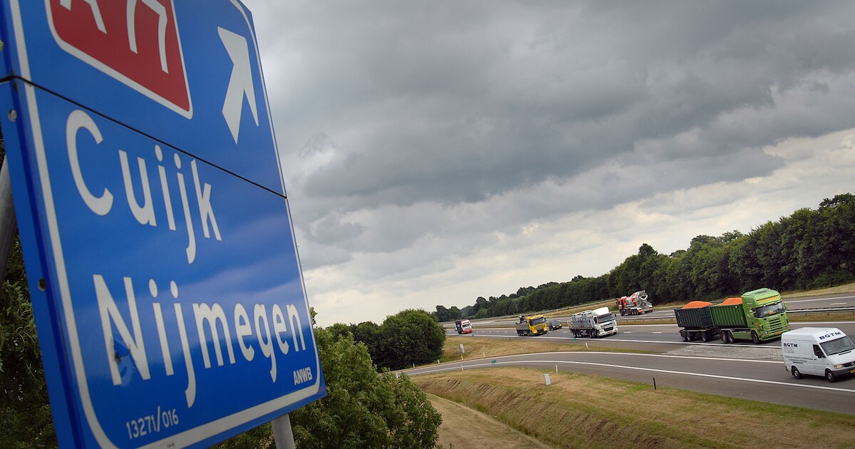 A77 tussen knooppunt Rijkevoort en Gennep gaat op slot voor onderhoud