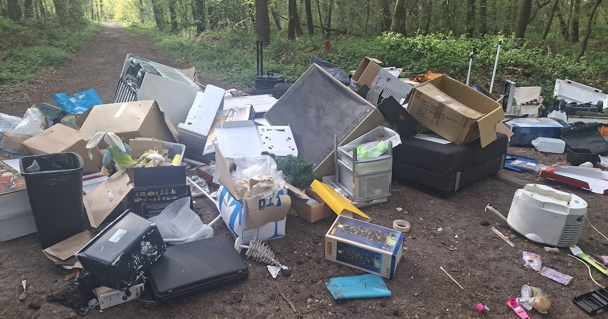 Grote afvaldump in bos Etten-Leur; Brabants Landschap heeft verdachte op de korrel