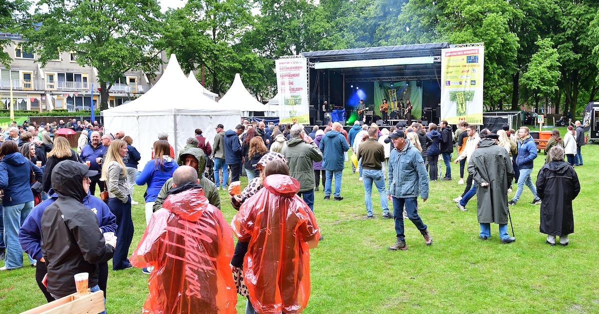 Paraplu’s omhoog op Op de T Festival, maar sfeer blijft goed in Bergen op Zoom: ‘We komen hier ieder