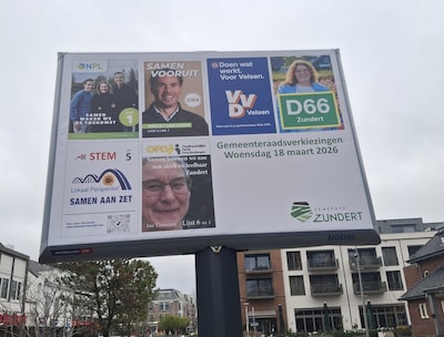 Weer fout met verkiezingsborden: in Zundert hangt ineens poster voor de verkeerde VVD