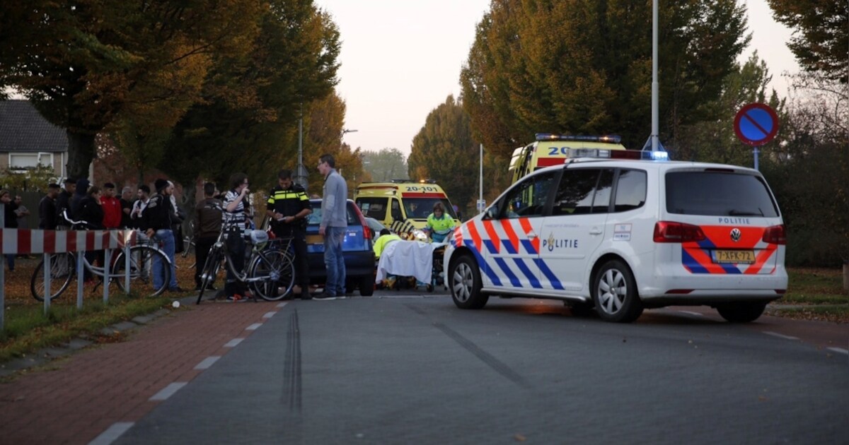 Fietsster op de motorkap bij aanrijding op de Langdonk in Roosendaal