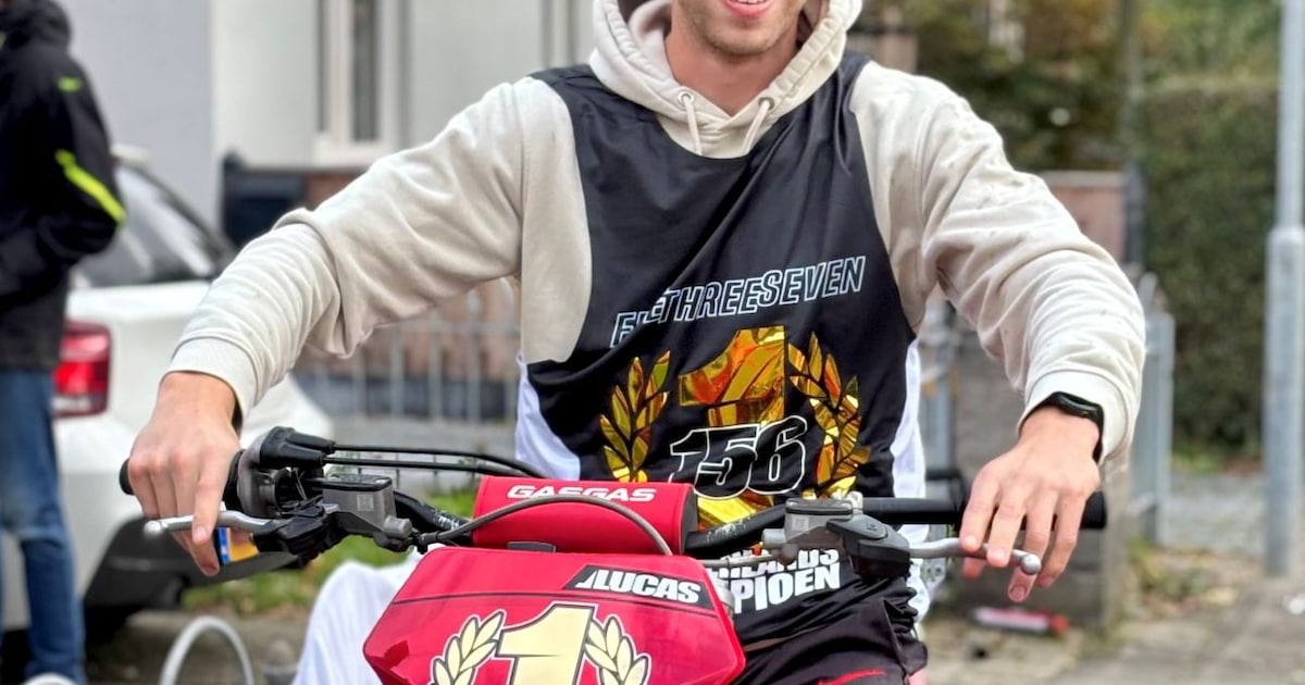 Jamie Lucas (32) uit Moerdijk Nederlands kampioen motorcross