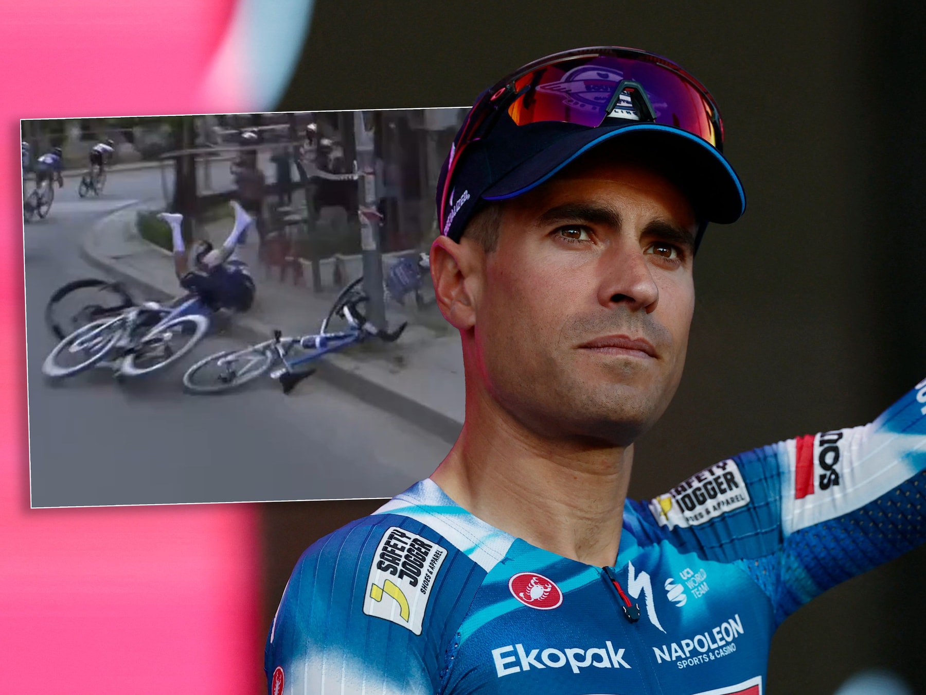 Mikel Landa breekt rugwervel na zware valpartij in eerste etappe Giro d’Italia
