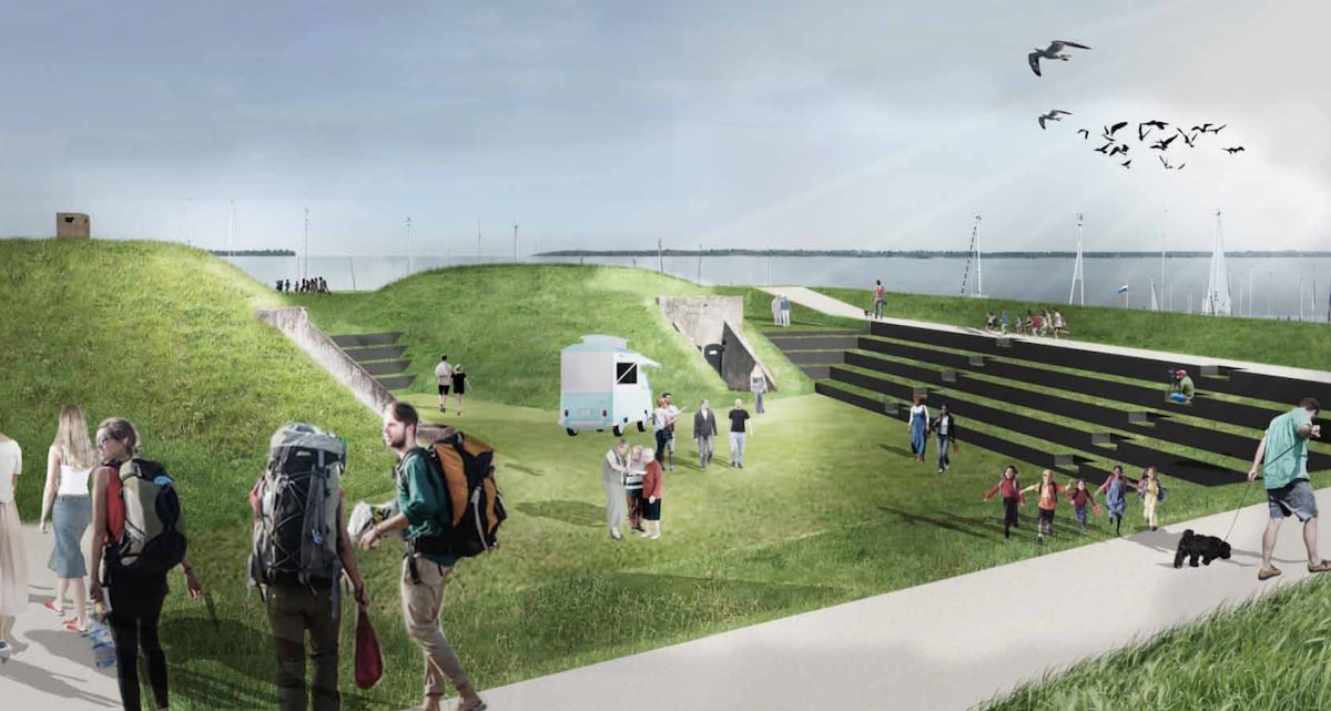 Artist Impression van Bastion Groningen in Willemstad.