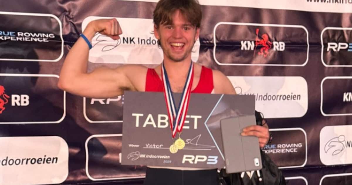 Victor Verbrugge uit Dordrecht Nederlands kampioen indoorroeien