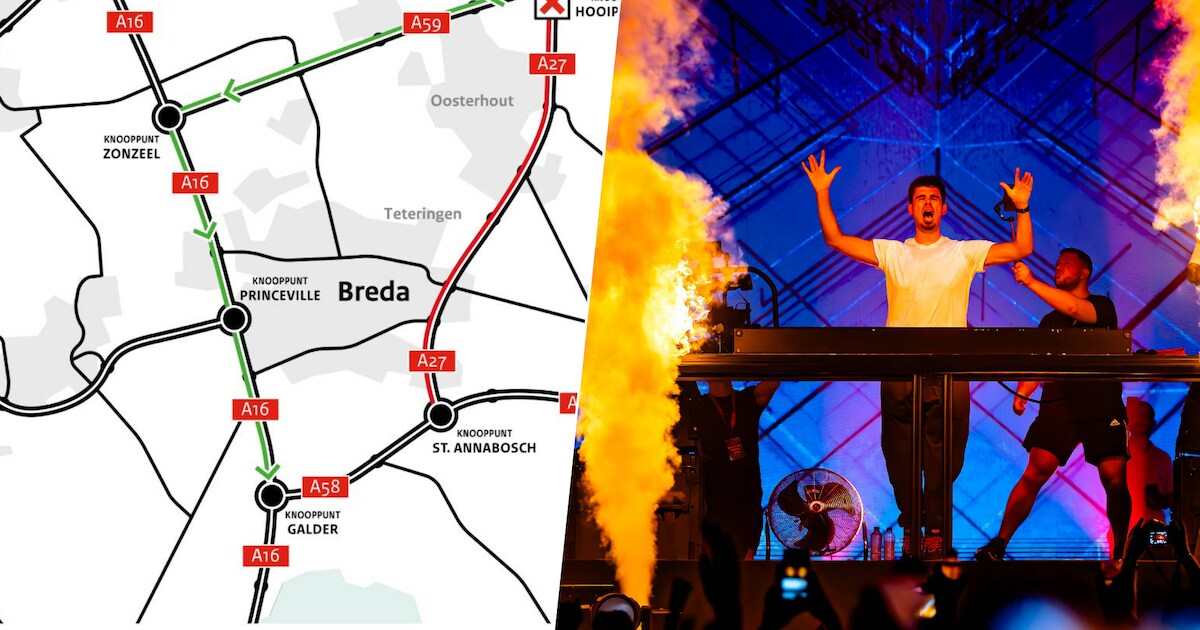 Uur langer reizen omdat A27 weekend lang dicht is richting Breda, en ...