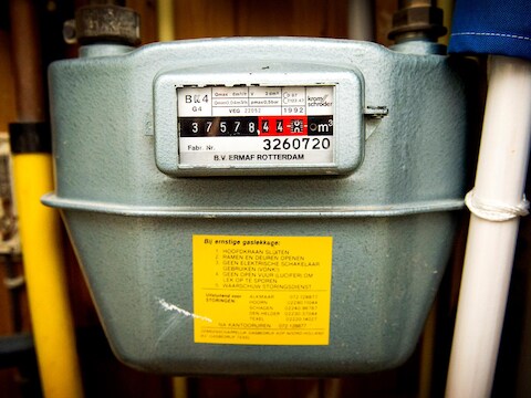 Gasmeter, beeld ter illustratie.