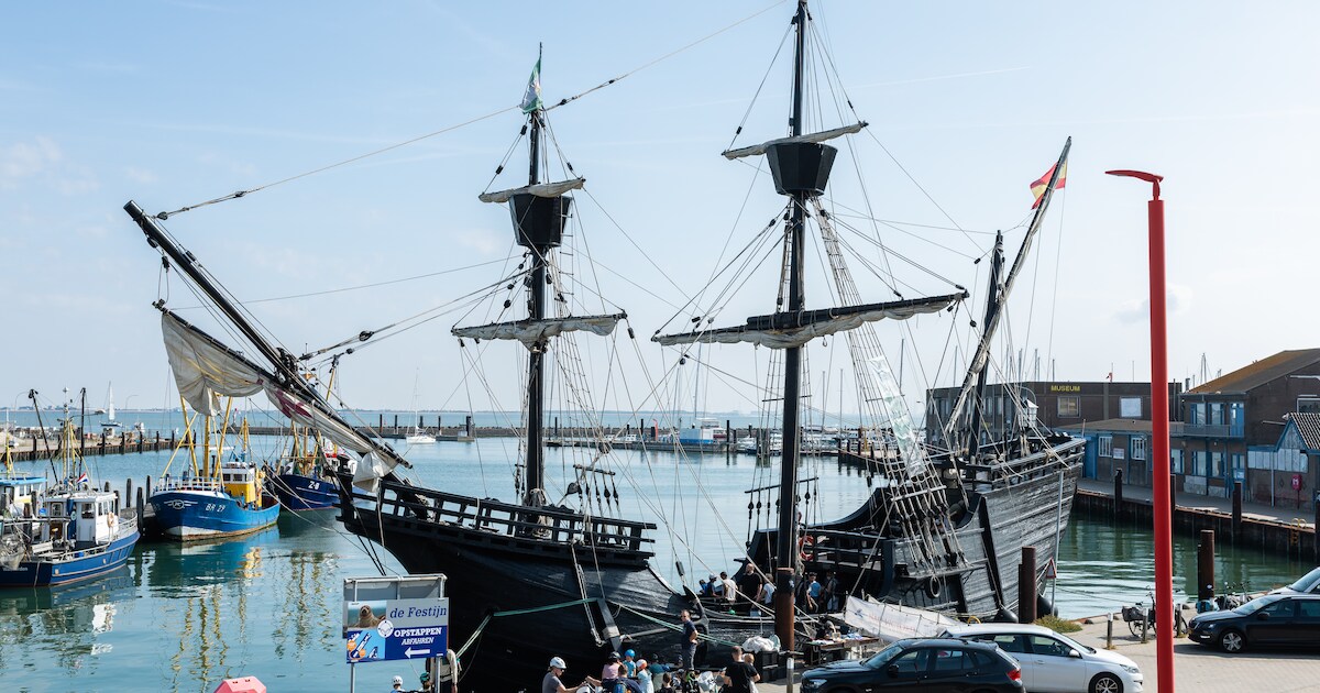 De Nao Victoria ligt in de haven van Breskens. © Kelly Thans