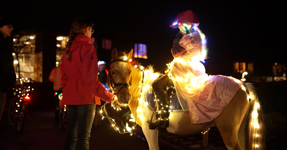 Lampjes in de manen en reflectie op de ruiters: wat met trekkers kan, kan ook met paarden