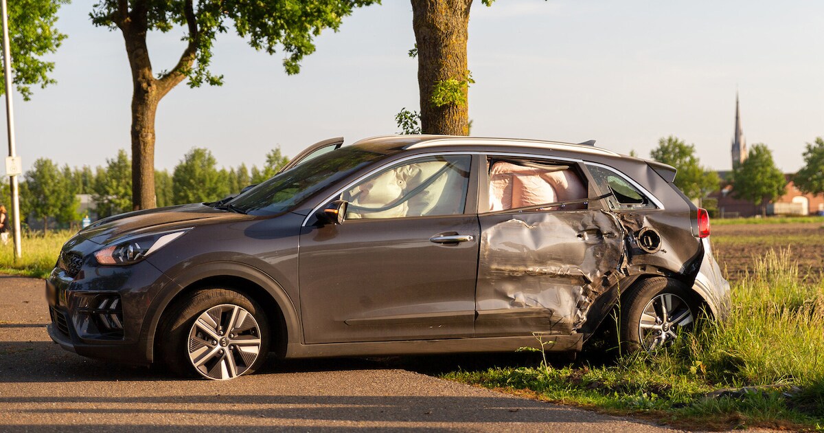 Auto vliegt uit de bocht en raakt twee bomen in Hooge Zwaluwe