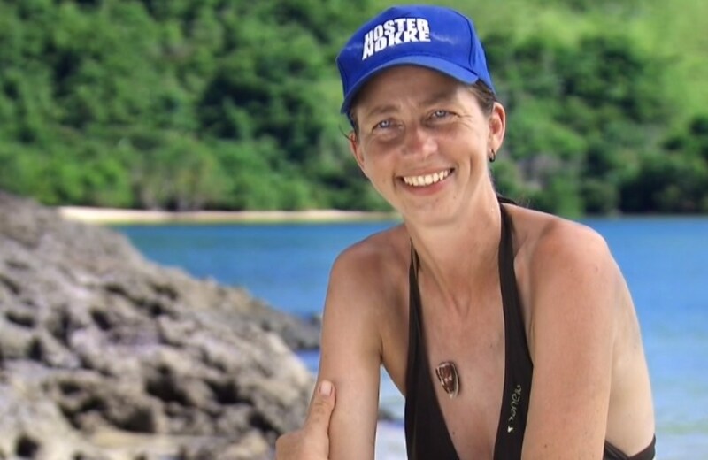 Screenshot: Boerin Bertie bij Expeditie Robinson