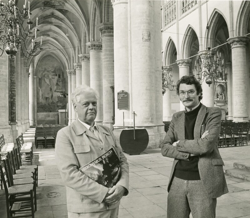 Laurens Siebers (rechts) met de toenmalige voorzitter van de Grote Kerk in Breda.