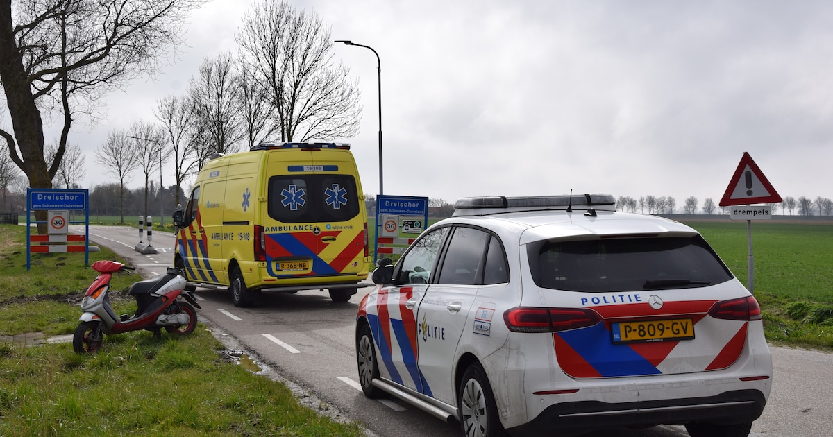 Scooterrijder gewond bij val in Dreischor