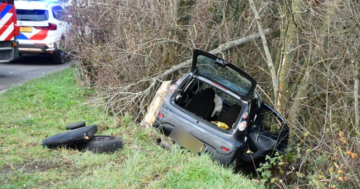 Automobilist gecrasht na politie-achtervolging in Middelburg