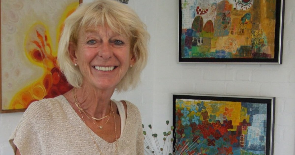 Tanja Nolten verkoopt kunst in Rijsbergen voor Artsen in Nood Gaza