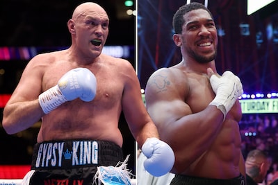 Heel Groot-Brittannië snakte er al jaren naar: Tyson Fury en Anthony Joshua treffen elkaar eindelijk in Cardiff