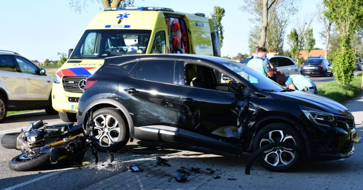 Motorrijder ernstig gewond na ongeluk in Grijpskerke
