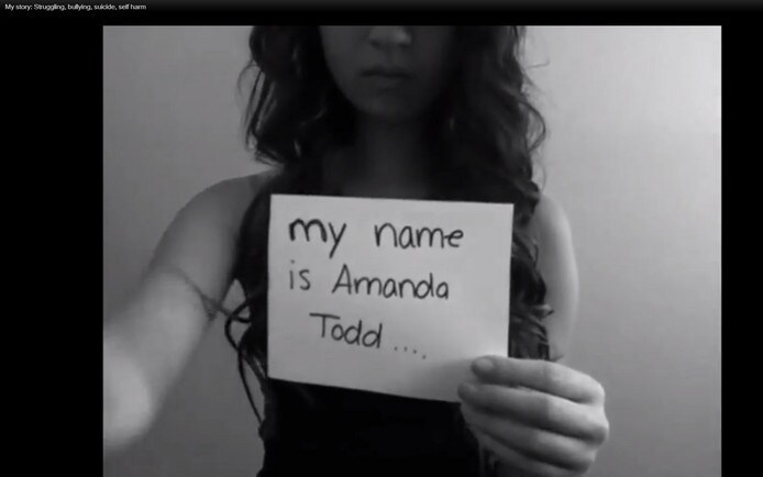 Voor haar zelfmoord maakte Amanda Todd een indrukwekkende video waarin ze uitlegt hoe erg ze onder druk was gezet.