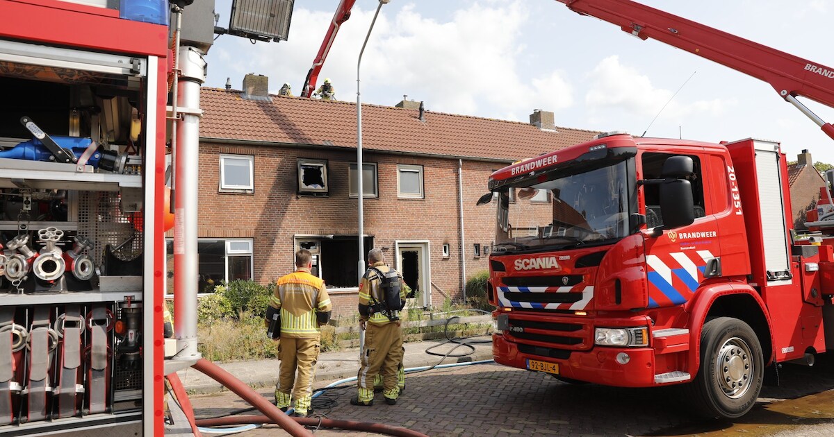 Woningbrand op Prins Willemstraat in Klundert