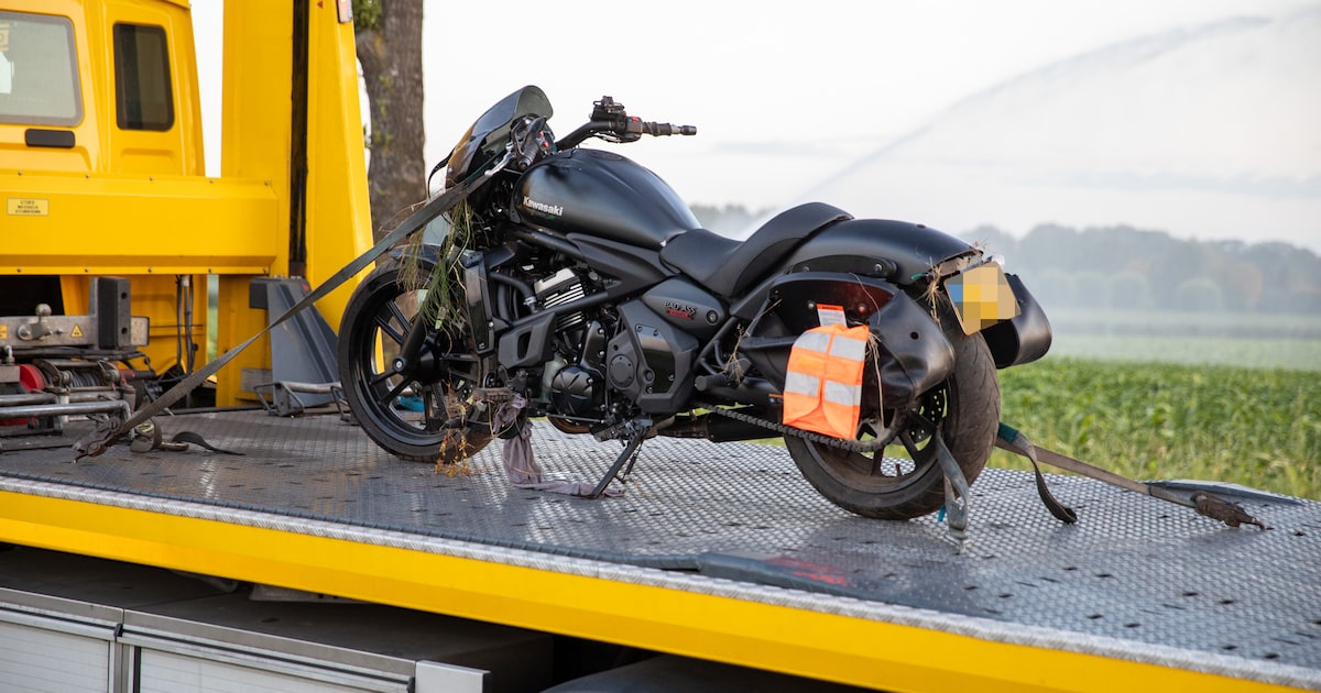 Motorrijder raakt gewond na botsing tegen boom in Wouw | Foto