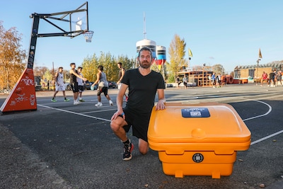 Pier15 heeft primeur met Basketbox: ‘Je hebt een veld, spelers en nu ook de bal’