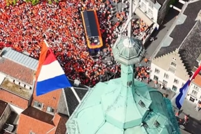 Wow: deze dronebeelden laten zien hoe druk Koningsdag in Breda écht was