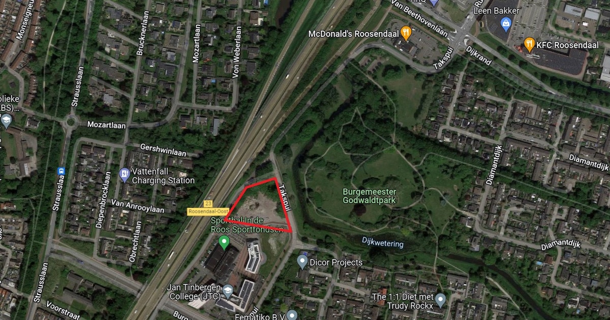 Op het voormalige Leijsdreamterrein in Roosendaal komen zestig woningen en die moeten er binnen drie