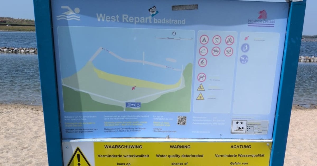 Zwemwaarschuwing voor strand West Repart bij Scharendijke na vondst van darmbacterie
