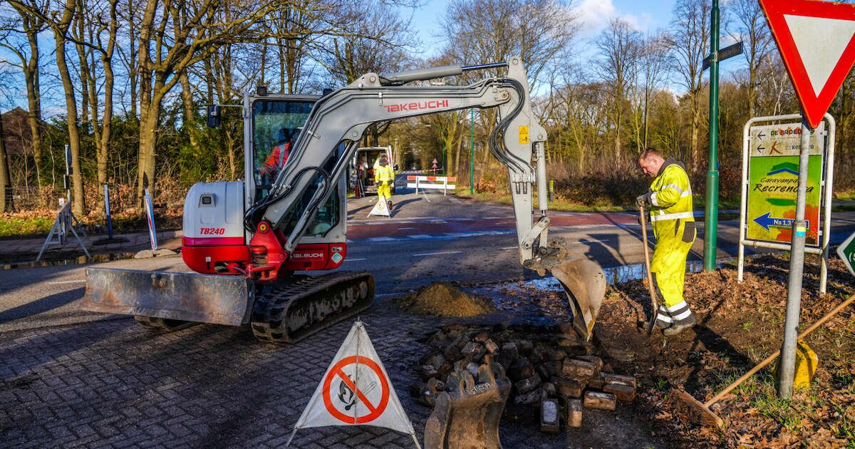Gaslekkage in Sterksel na werkzaamheden
