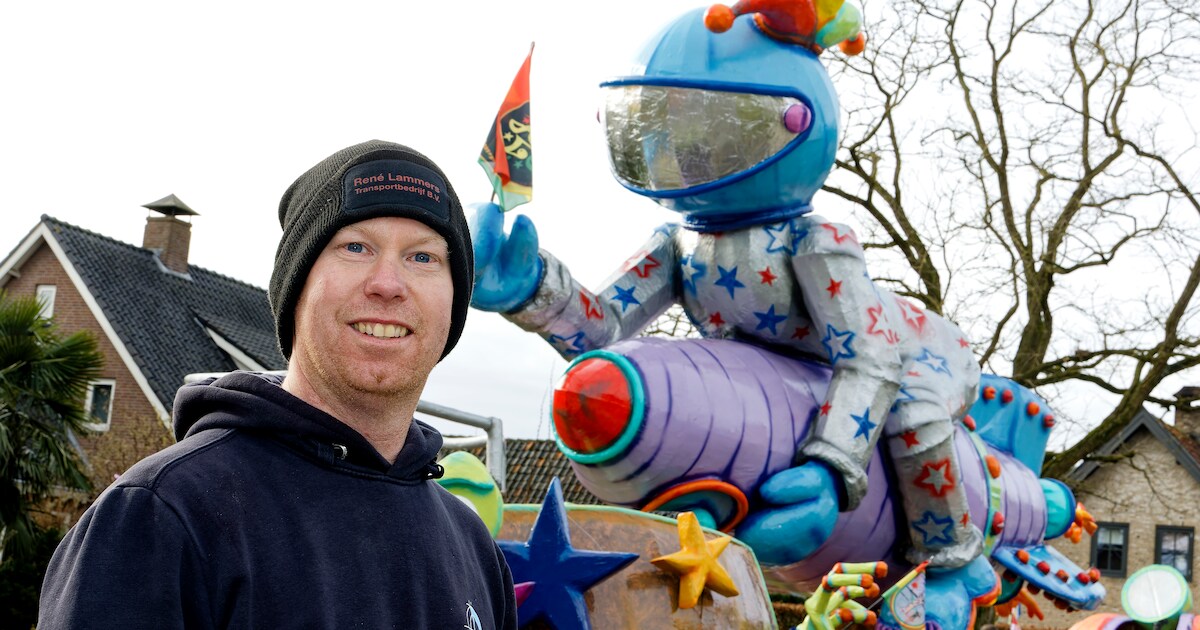 Na de optocht in Haarsteeg gaat de carnavalswagen op Marktplaats: ‘We krijgen de onderdelen altijd w