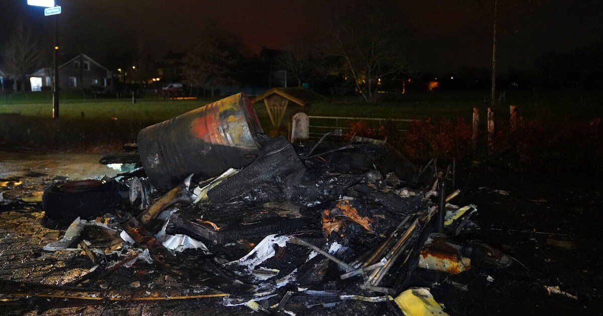 Twee jongeren aangehouden voor in brand steken caravan in Poederoijen