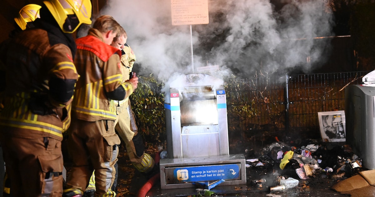 Ondergrondse container in Breda staat in één nacht twee keer in brand