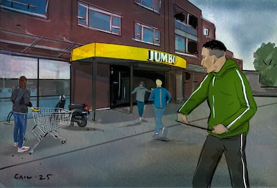 Man (29) uit Steenbergen bedreigt tieners met een stok bij Jumbo: ‘Wegwezen of ik maak je dood’