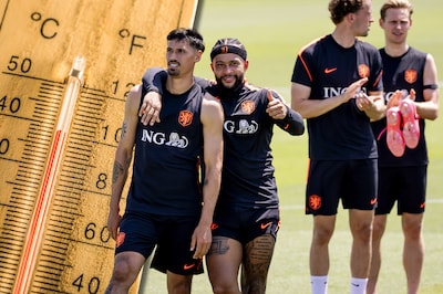 Oranje zoekt het gevecht tegen de hitte vooral op in de saun