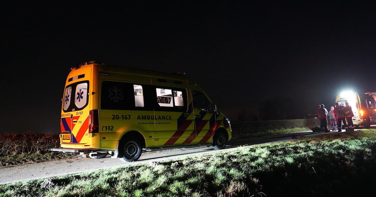Bestuurder overleden na ernstig ongeluk bij Hooge Zwaluwe: auto raakt van de weg en crasht in sloot