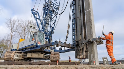 Eerste paal geslagen voor nieuw windpark met 15 turbines