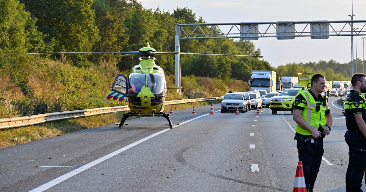 Traumaheli landt voor ongeval op A58 bij Ulvenhout