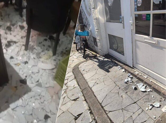 Bizar: borden bij Grieks restaurant massaal kapot gegooid, servies ligt ...