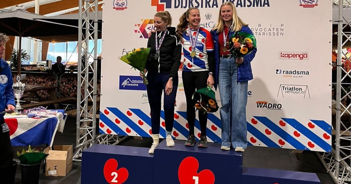 Nelleke Baldé wint Friese wintertriatlon