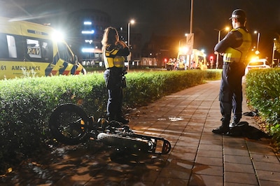 Fatbiker gewond bij ongeval in Breda, traumahelikopter landt op KMA-terrein