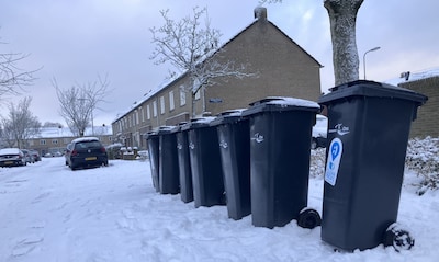 Afvalinzameling in Breda aangepast door sneeuw