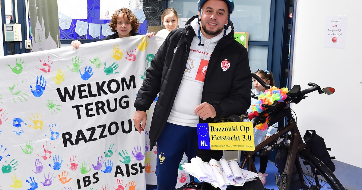 Fietsheld Mhemed Razzouki trapte 138.000 euro bij elkaar voor Gaza ...
